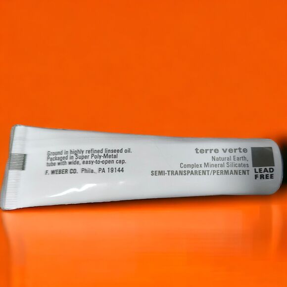 VTG Unused Weber Permalba Oil Paint Silver Asphaltum Raw Umber Black Terra Verte - Picture 6 of 14